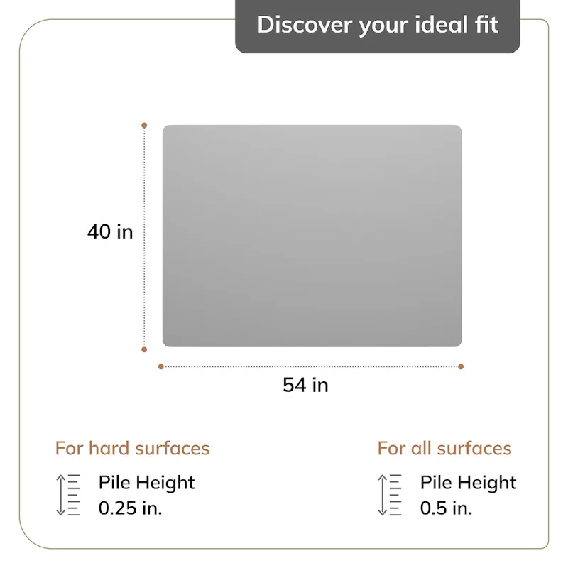 Jani 36  x 48  1/4  Rug'd Chair Mat