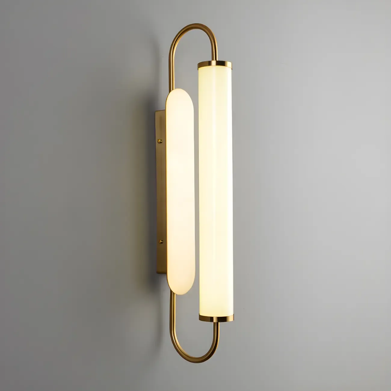 Modern Gold Straight Cylinder Dimmable LED Vanity Light
