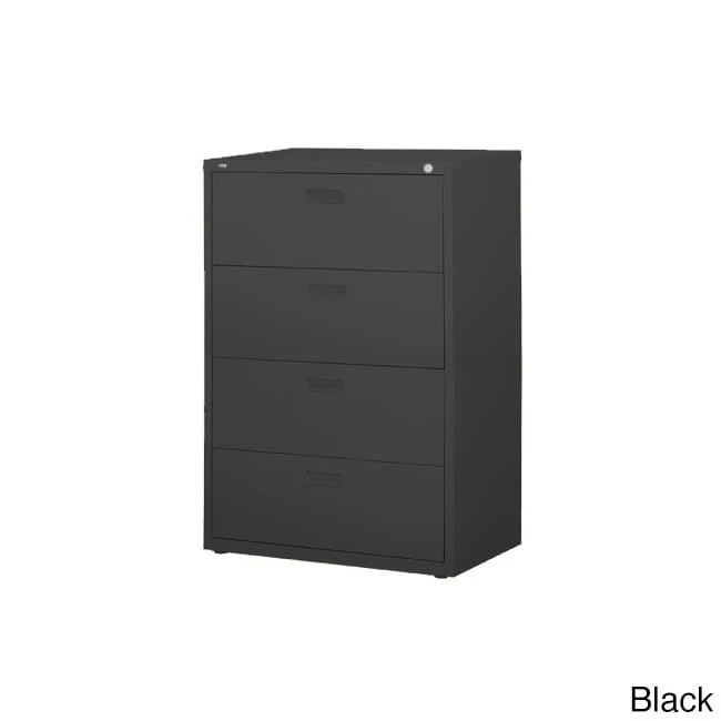 Black / Beige / Grey 4-Drawer Lateral File Cabinet for 1 User – Letter, Legal & A4