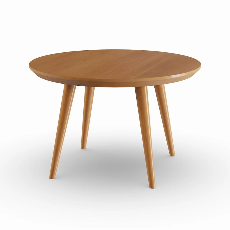 Carson Carrington Olgod Mid-century Cherry Round Coffee Table