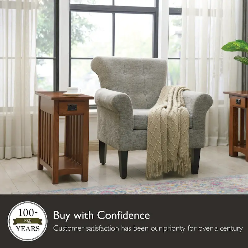 Impeccable Transitional 1 Drawer End Table