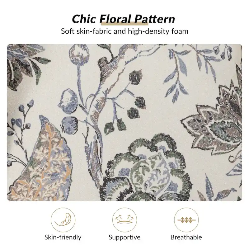 Epimethis Traditional Fabric Accent Armchair with Turned Legs Set of 2 by HULALA HOME