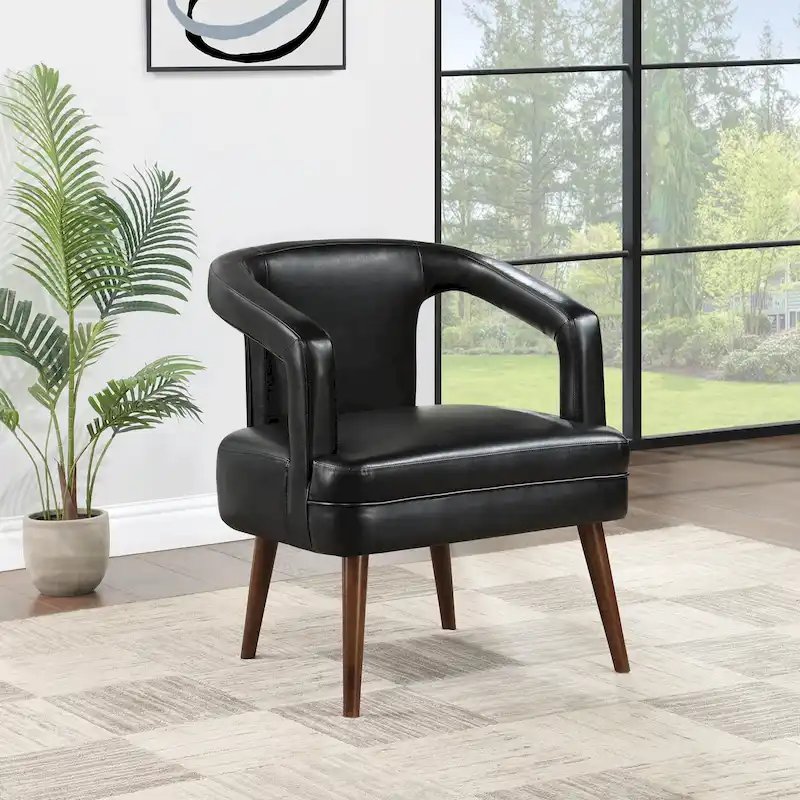 Mason Accent Reception Chair in Faux Leather