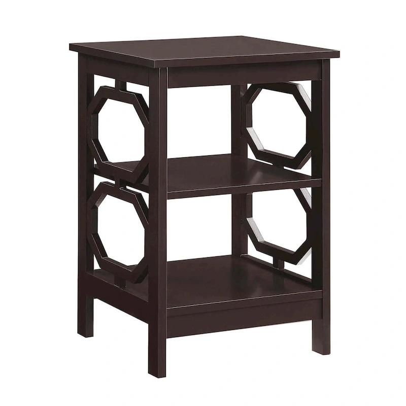Convenience Concepts Omega End Table with Shelves