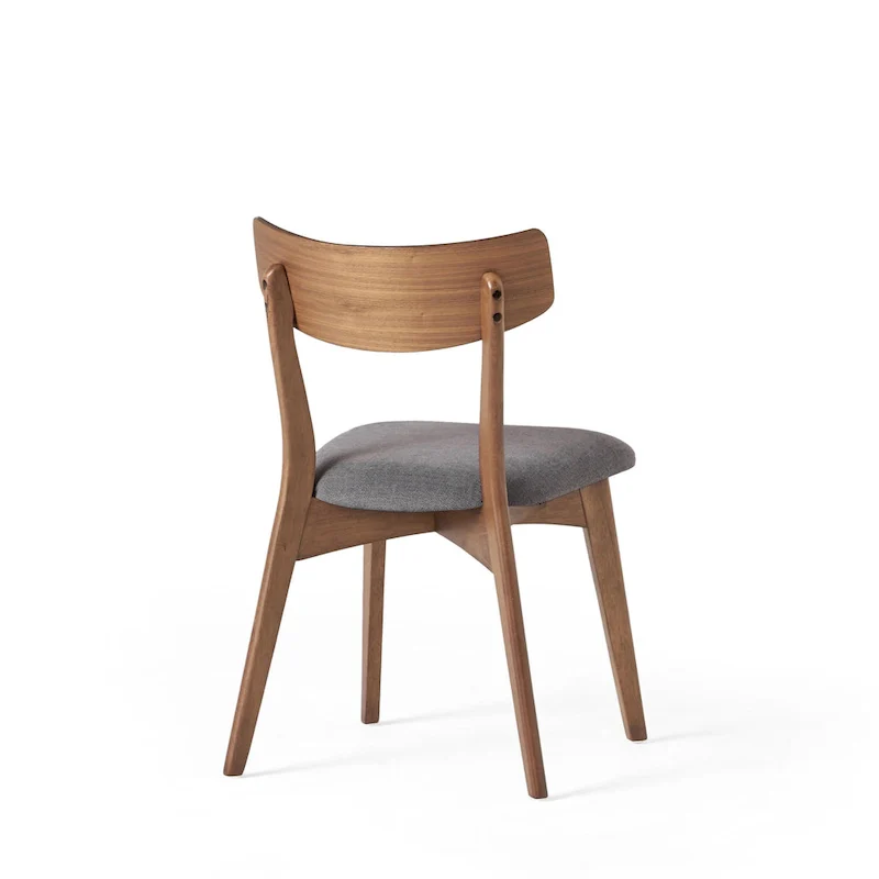 7-Piece Mid-Century Dining Set with Rectangular Table & 6 Chairs