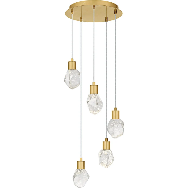 Skye Integrated LED Brushed Gold Pendant