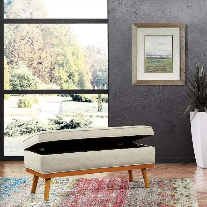 Carson Carrington Sastamala Mid-century Storage Bench