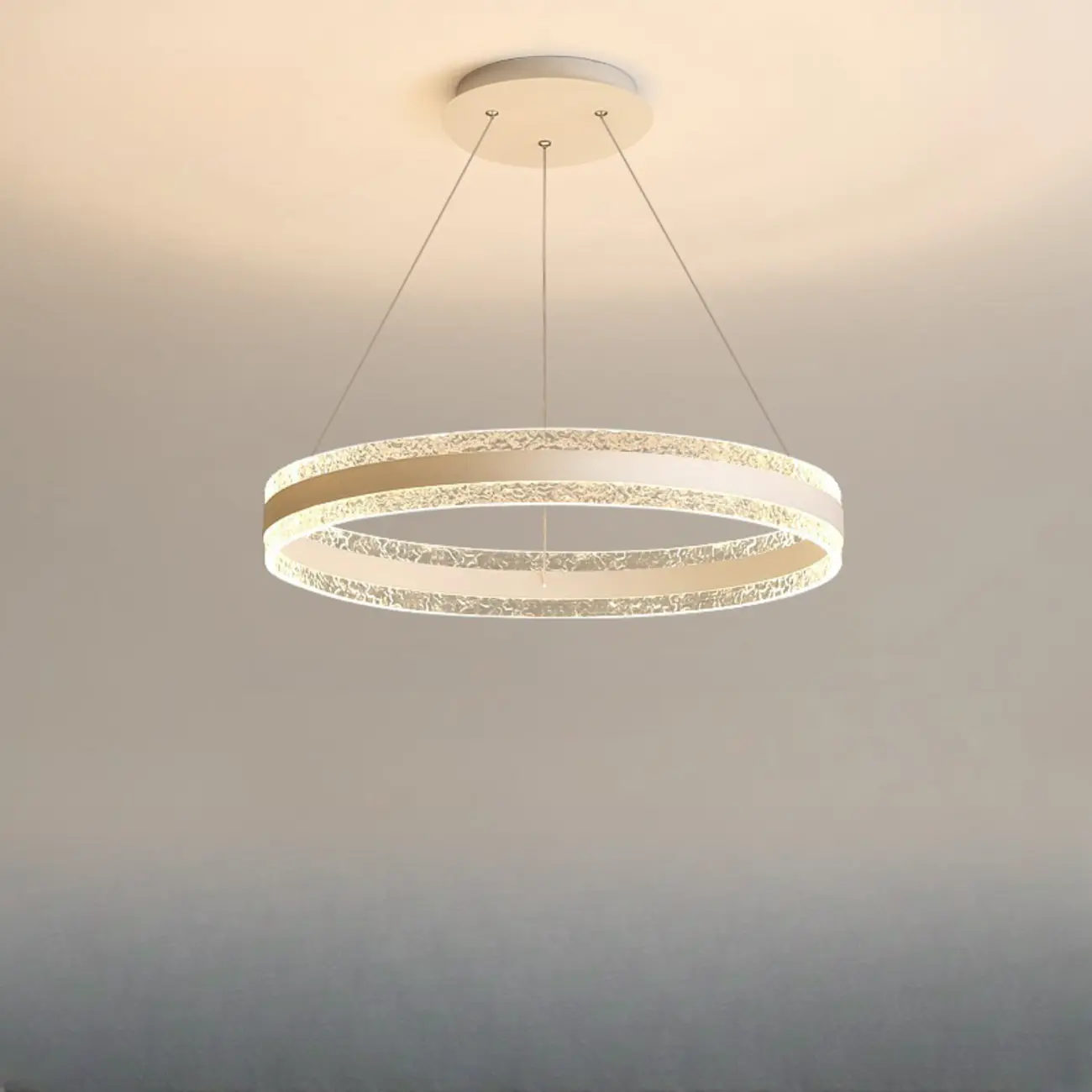 Modern LED Gold Circular Metal Chandelier