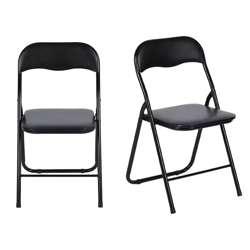 FurnitureR Folding Chairs with Padded Seats and Steel Frame, Modern Foldable Chairs for Home Office, Indoor and Outdoor Events