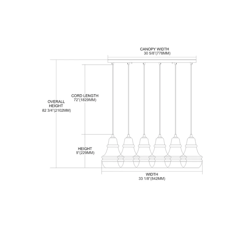Elk Lighting Marlow Park Oiled Bronze 6-light Linear Pendant