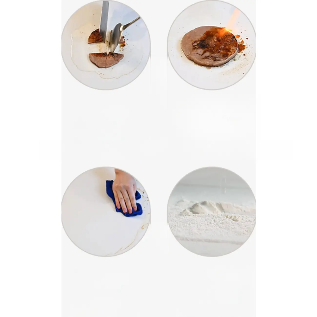 Modern Chalk Slate Metal Twin Pedestal Bar Tables