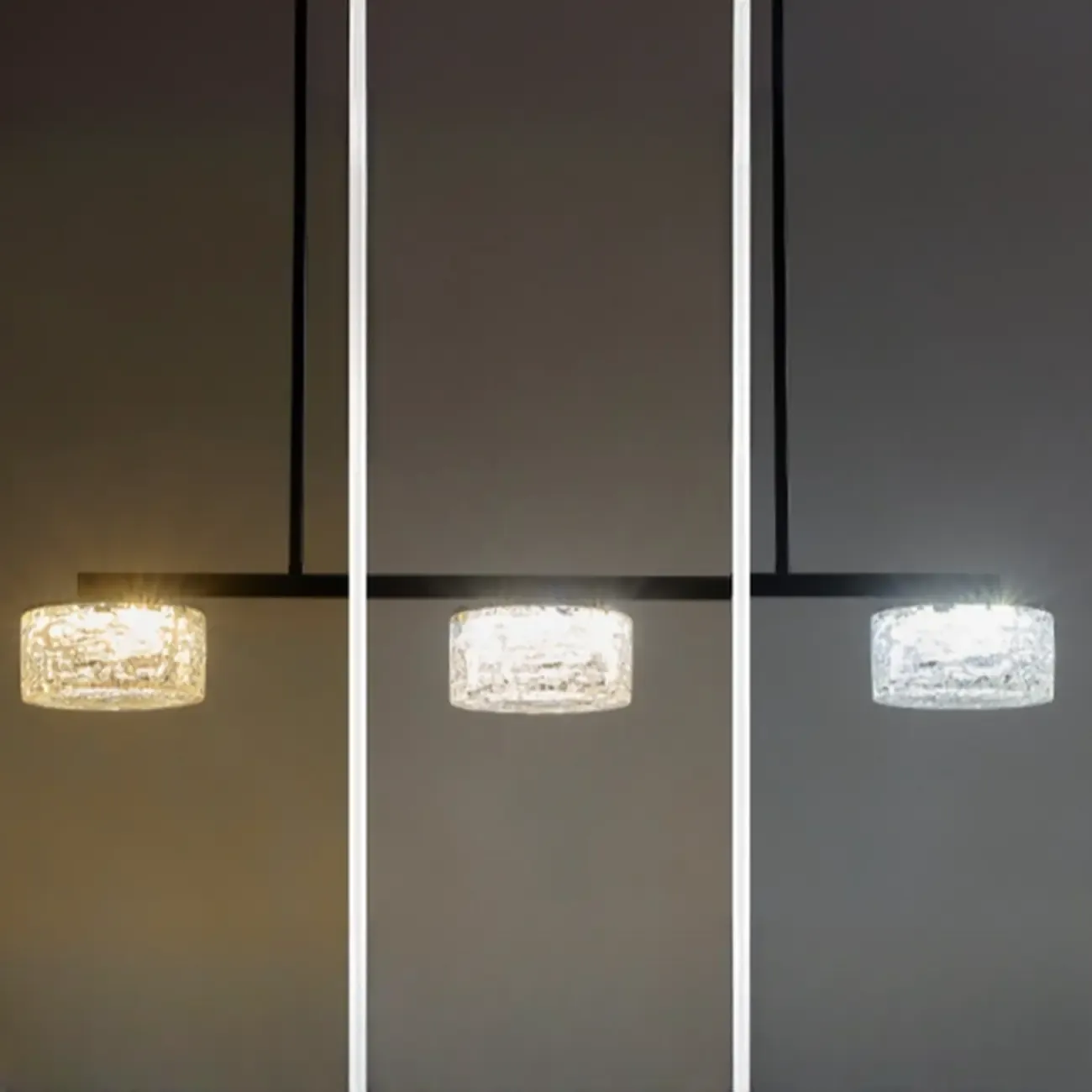 Gold Metal Island Lighting with Remote Control Stepless Dimming