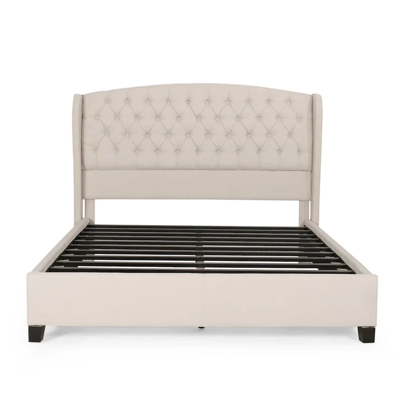 Costello Upholstered Tufted Fabric Queen Bed Set by Christopher Knight Home