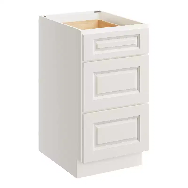 CASAINC 18 in. W x 24 in. D x 34.5 in. H Base Kitchen Cabinet with 3 Soft-Close Drawers  RTA Plywood Cabinets