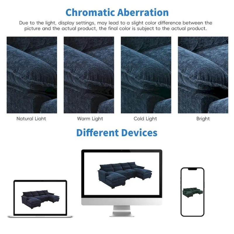 Modern U-shaped Sectional Sofa with Waist PillowsSleeper Sofa Couch with Chaise Lounge