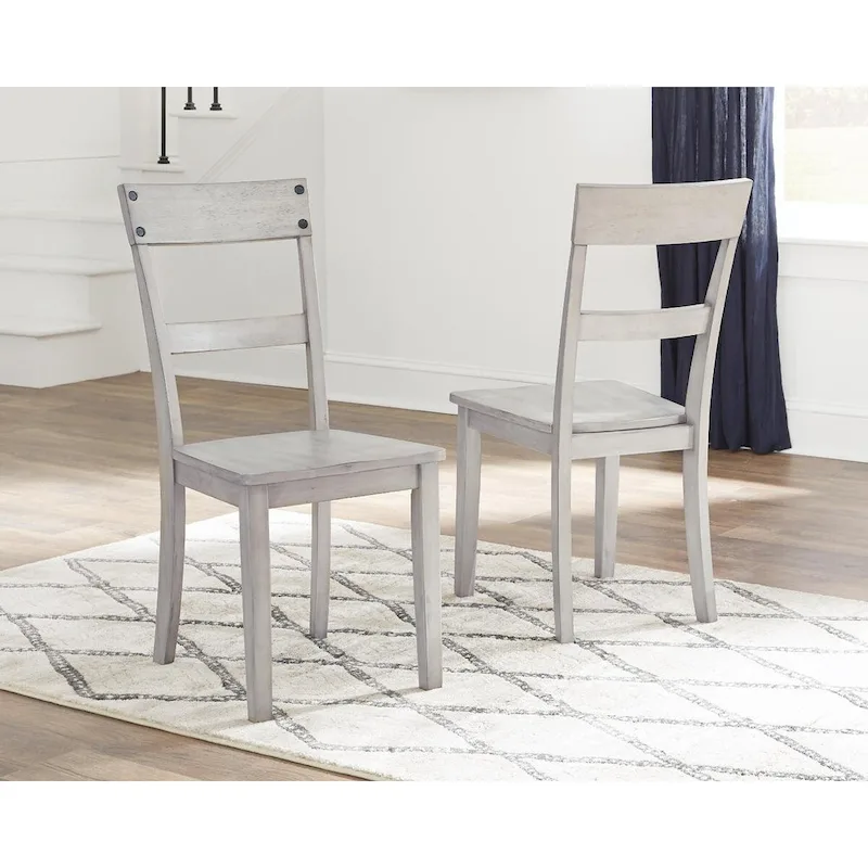 Loratti Rustic Grey Wash Dining Room Chair (Set of 2)