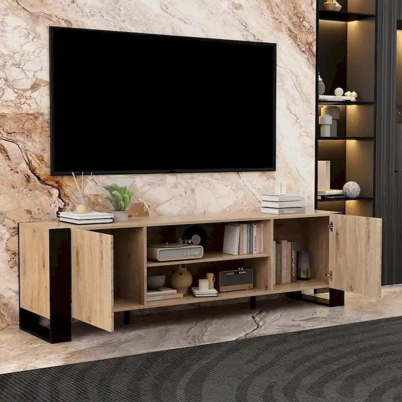 Entertainment Center with Fireplace Option:2 Flame Modes1500W 68.9W