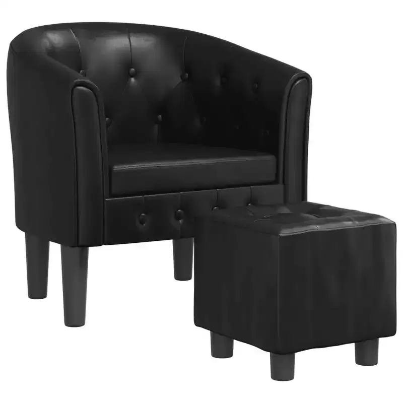 vidaXL Tub Chair Accent Single Sofa Armchair for Living Room Faux Leather
