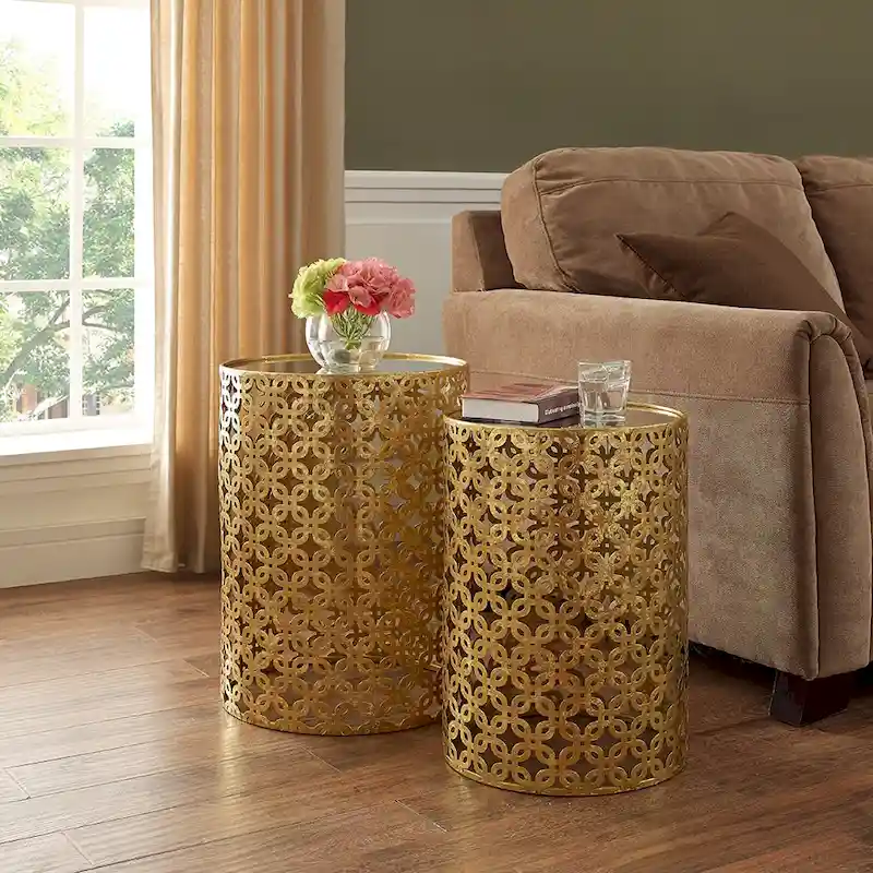 Round Gold Nesting Tables