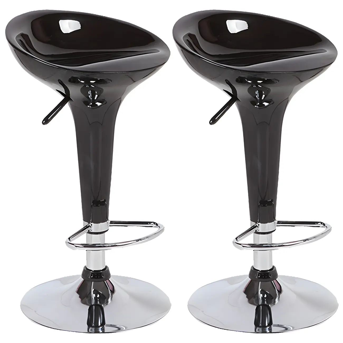Plastic Chrome Swivel Bar Stool Height Adjustable