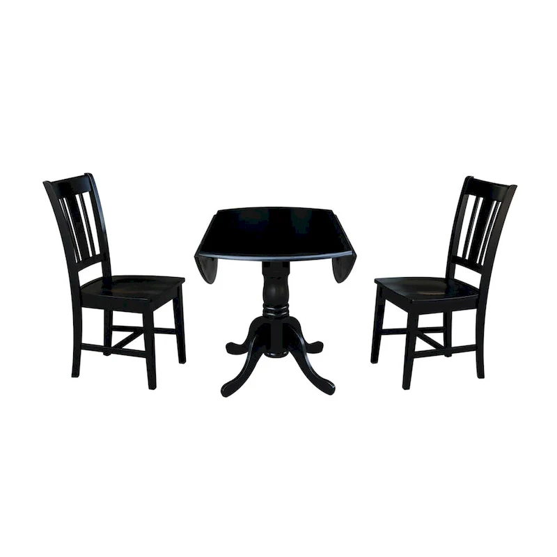 42 Dual Drop Leaf Table With 2 San Remo Chairs
