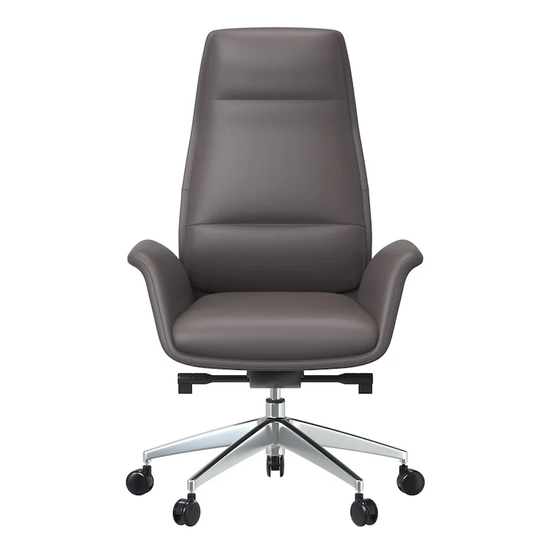 Summit High-Back Leather Office Chair with Swivel and Tilt