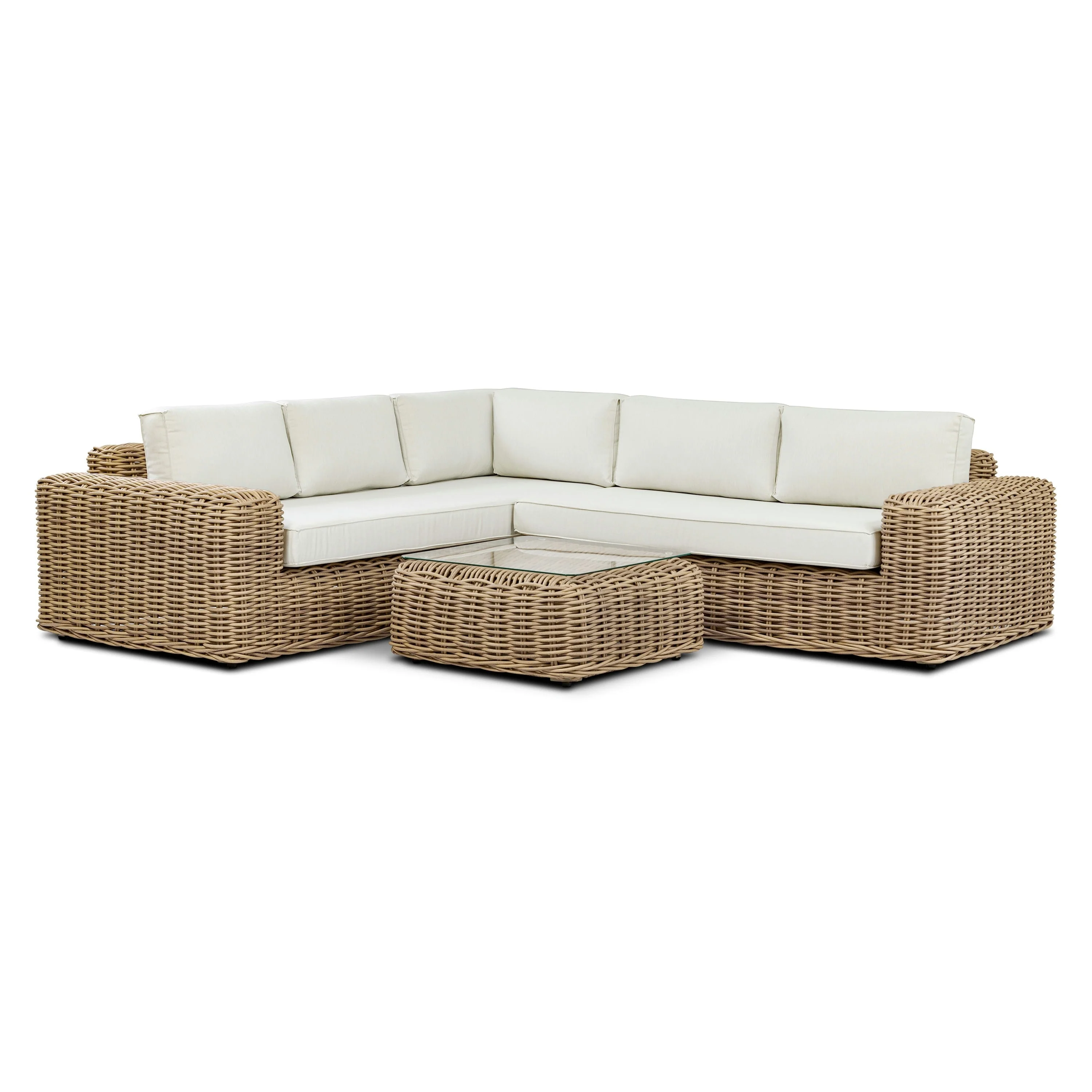 Poly & Bark Puglia Outdoor/Patio Corner Sectional Set with Coffee Table