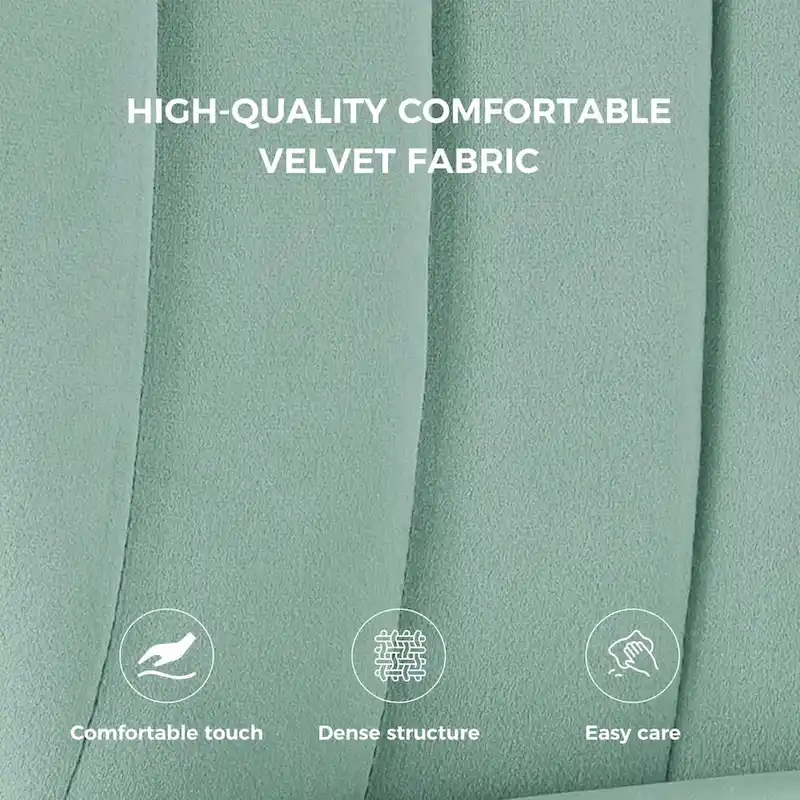 Velvet Upholstered Tufted Back Dining Chair – Multiple Colors, Single Seat