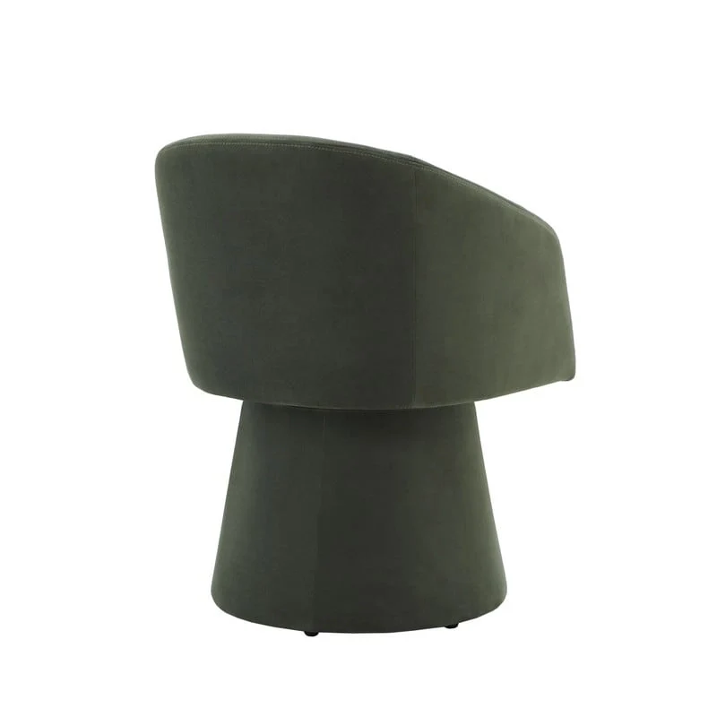 Evie Modern Upholstered Fabric Swivel Dining Chair