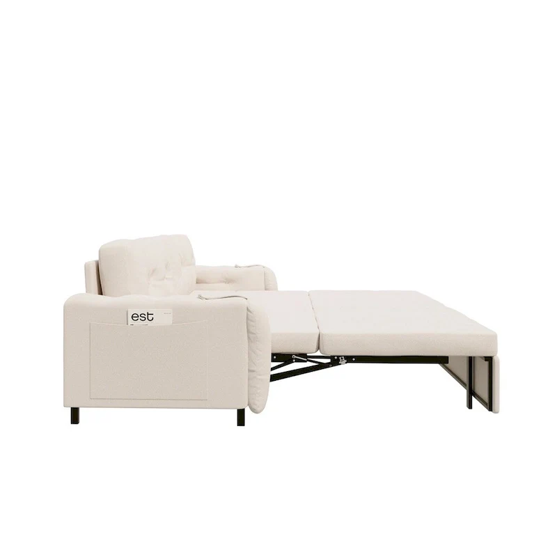 66.2Queen Pull Out Sofa Bed,Hydraulic System Convertible Sleeper Sofa