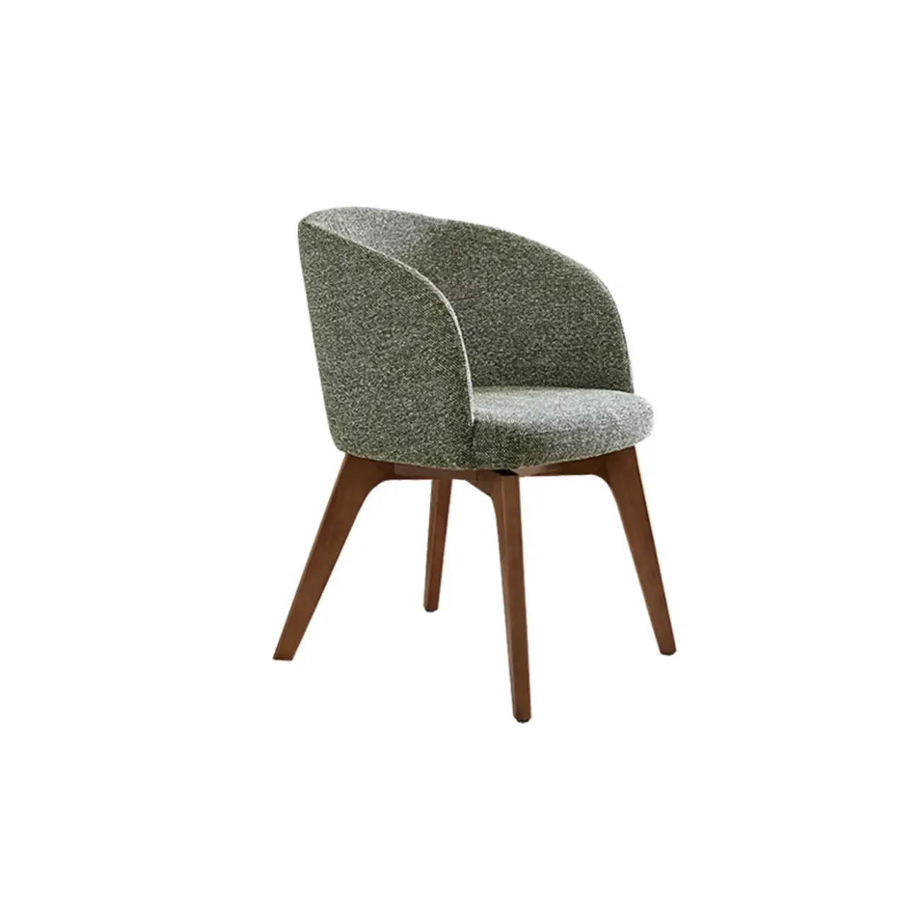 Modern Swivel Barrel Dining Chair with Arms