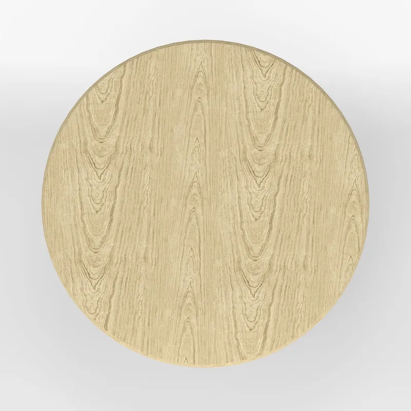 Natural Wood Round Pedestal Dining Table - 42