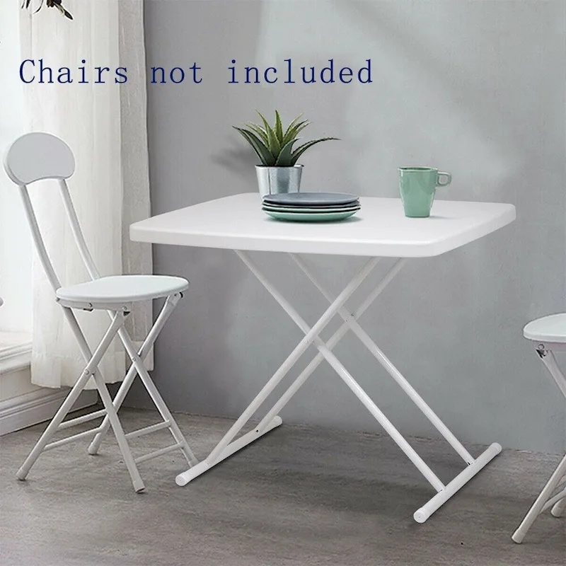 30x20inch Folding Table Lifting Picnic Camping Dining Rectangle White