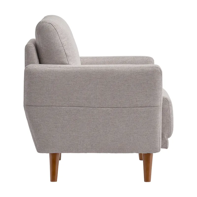 Clara Modern Armchair, Light Grey