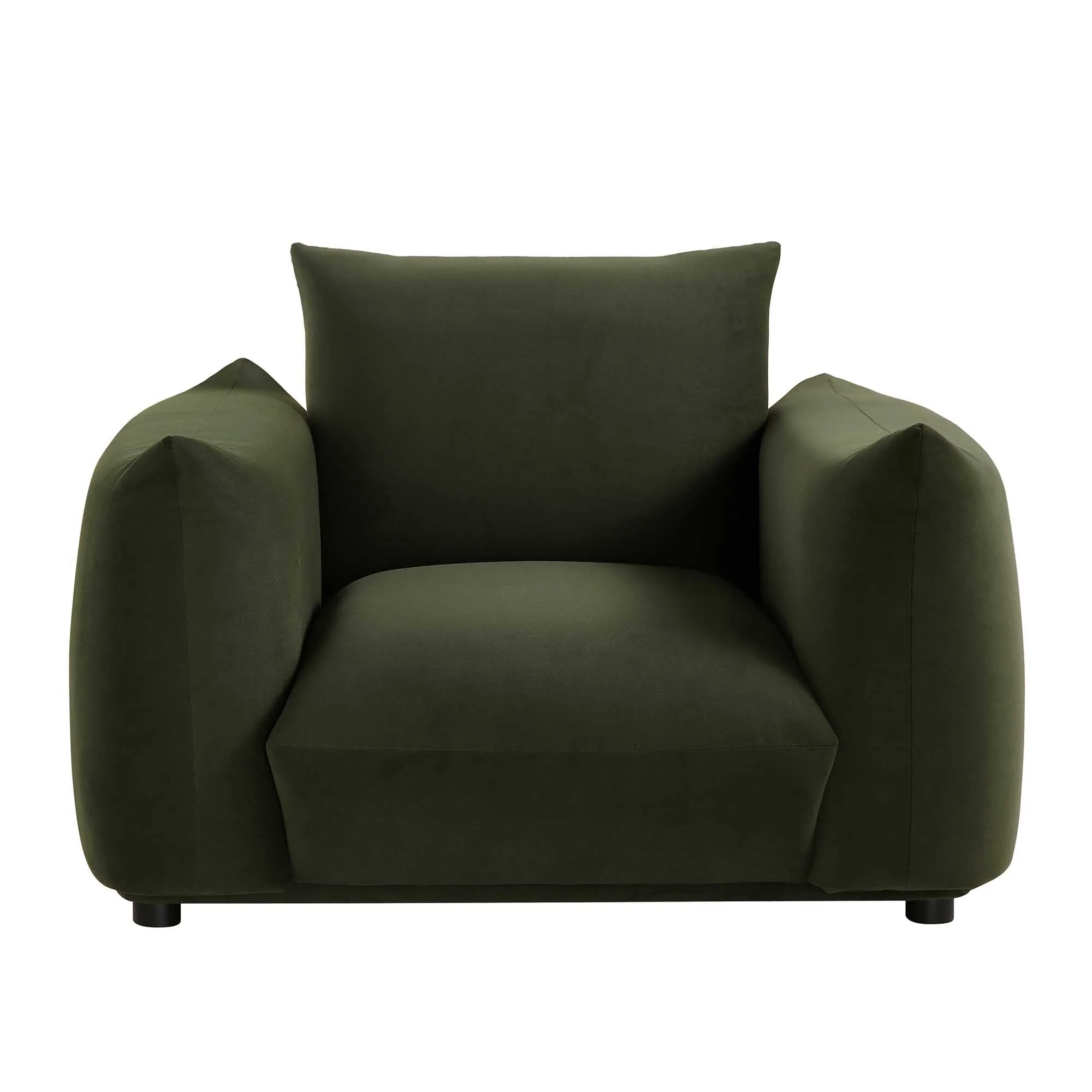 Armchair, Moss Green Velvet