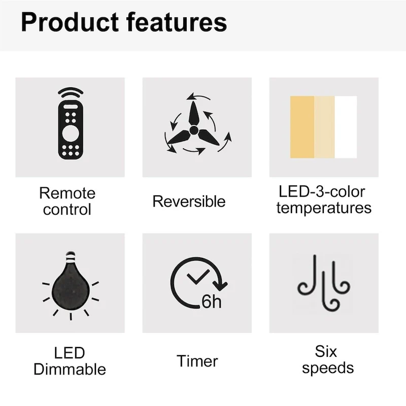 52  Low Profile Ceiling Fan with Lights