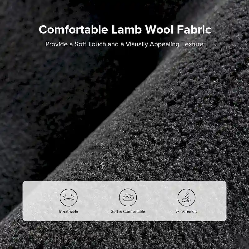 Wayne 35  Wide Boucle Upholstered Teddy Accent Chair with Solid Wood Legs by HULALA HOME