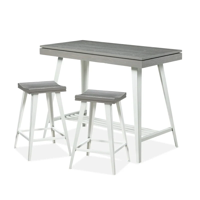 Kaylen Modern 3-Piece Steel Legs Counter Height Table Set by Furniture of America