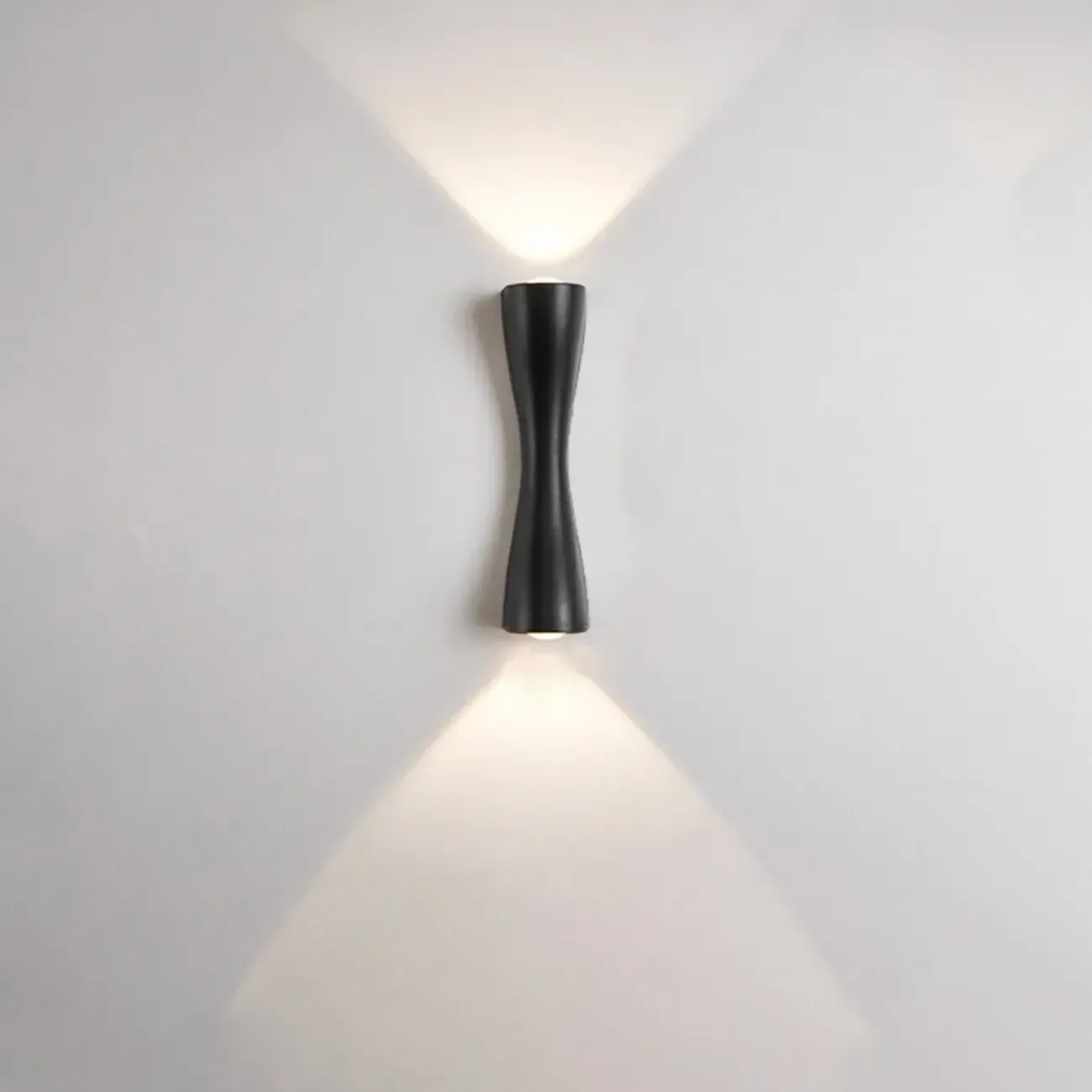 Modern 2-Light Black and Gold Curved Wall Sconce