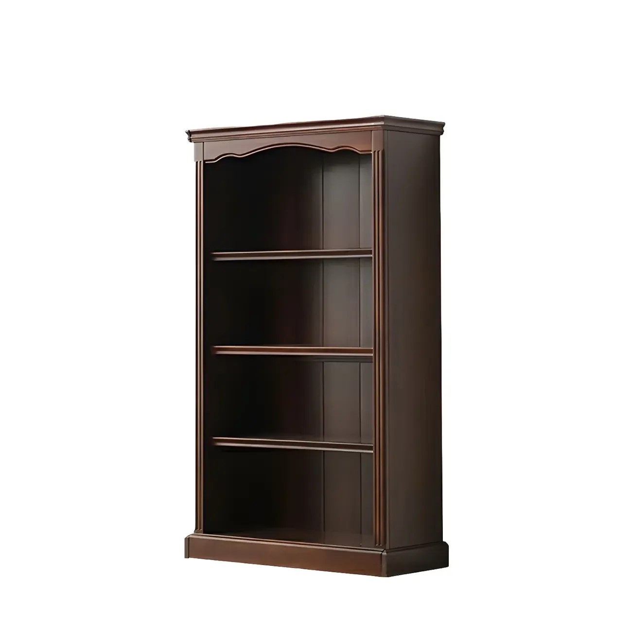 Classic Simple White Rectangular Wood Bookcase