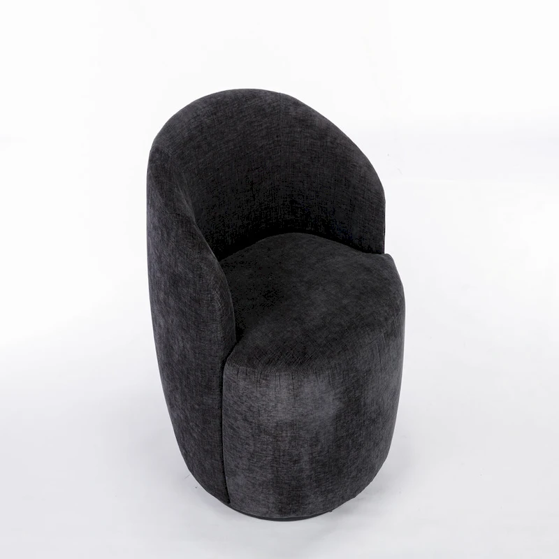 Chenille Fabric Swivel Accent Armchair