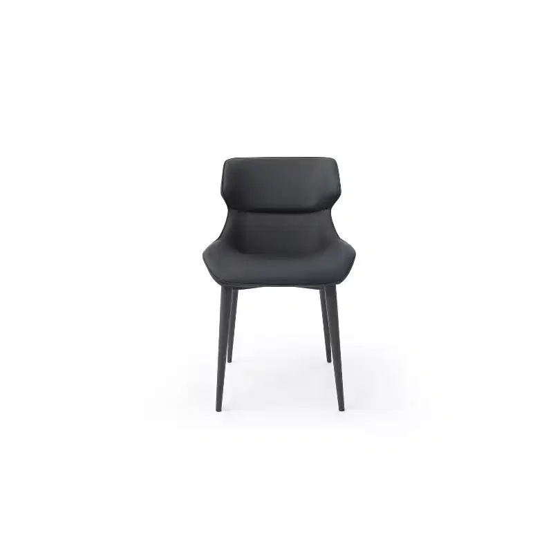 HomeStock 20 in. Gray Faux Leather Dining Chair Set of 1 for a perfect comfortable modern living
