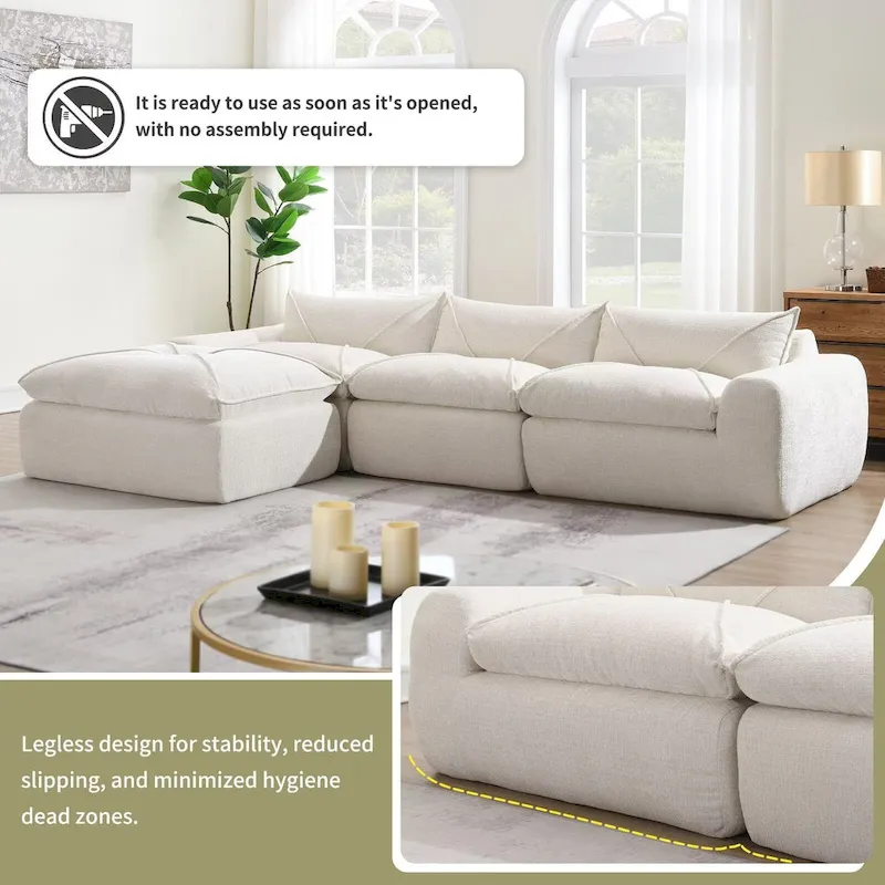 116  Fully Compressed Sofa with High Density Foam,Particle Chenille