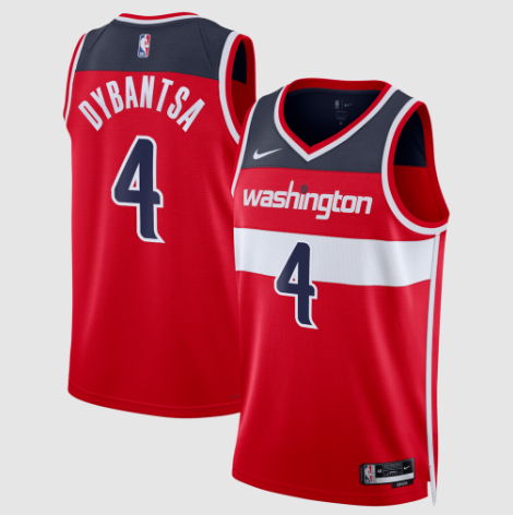 Unisex Washington Wizards AJ Dybantsa Red 2026 Draft Swingman Jersey - Icon Edition