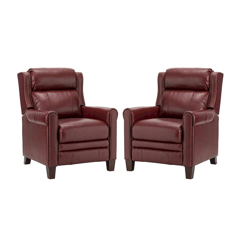 Felisa 32.48  Wide Genuine Leather Manual Recline Set of 2