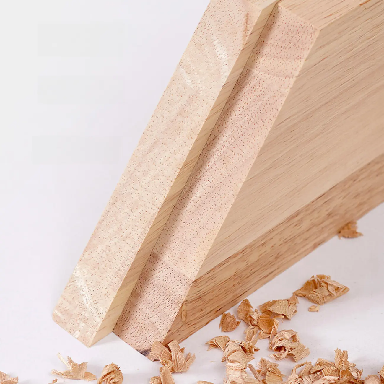 55 White Rubberwood Floating TV Stand with Cable Management