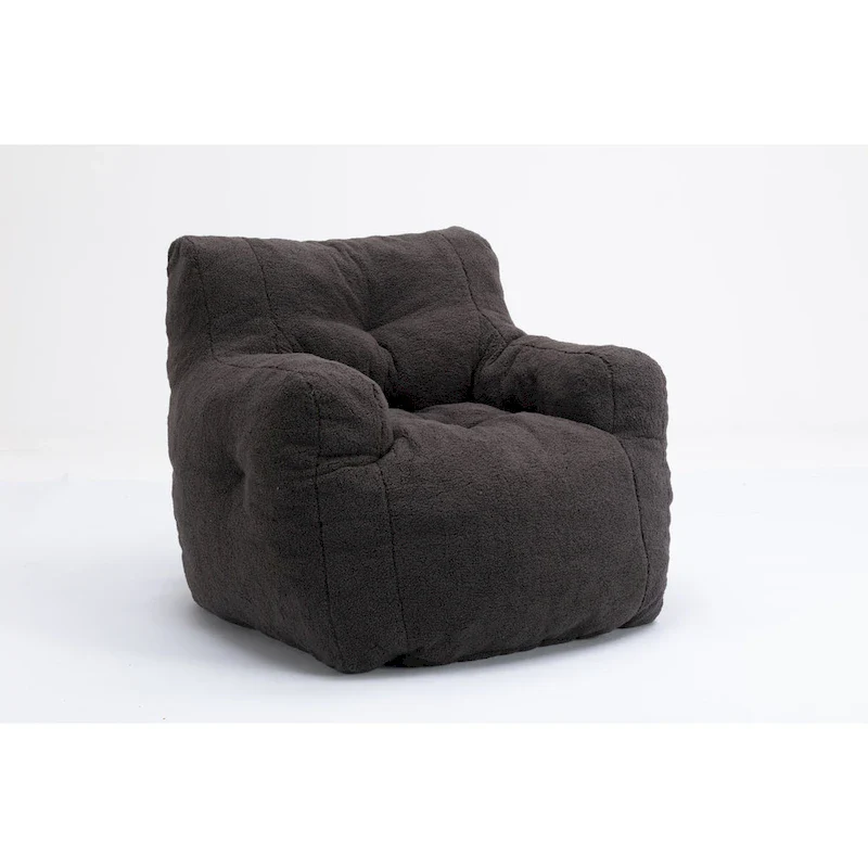 Soft Tufted foam bean bag chair with Teddy fabric