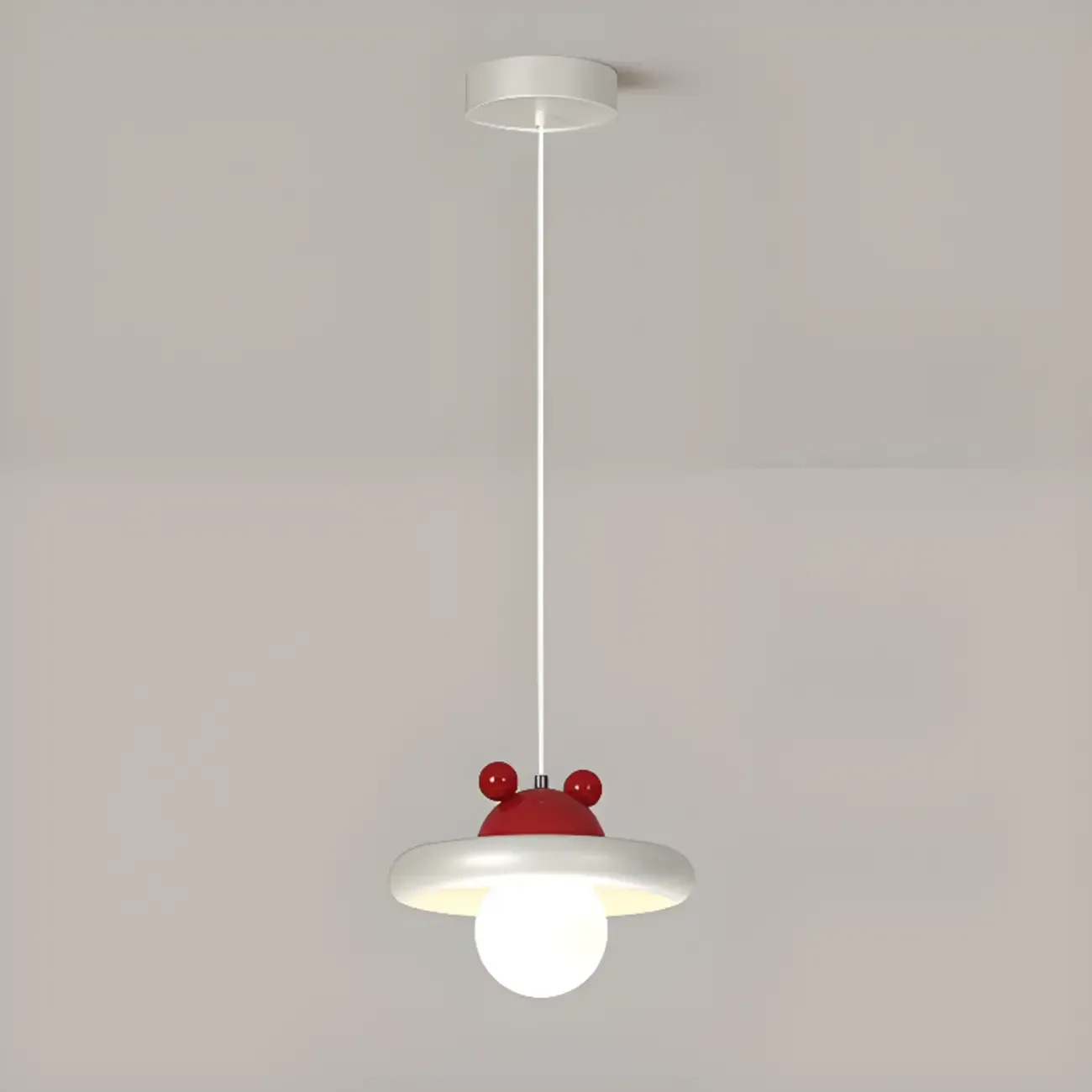 Modern Milk White Geometric Metal Pendant Light