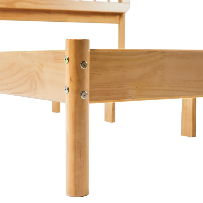 Boho Solid Wood Queen Spindle Bed