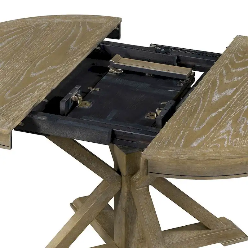 5-Piece Dining Set with Extandable Round Table